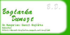 boglarka dunszt business card