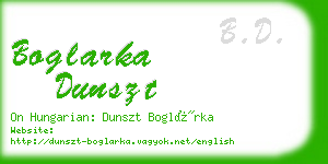 boglarka dunszt business card